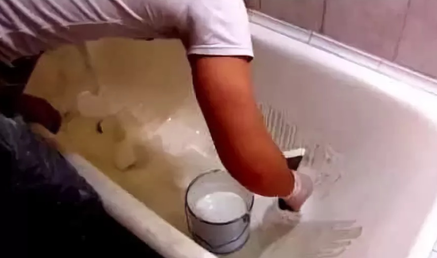 реставрация чугунной ванны эмалью